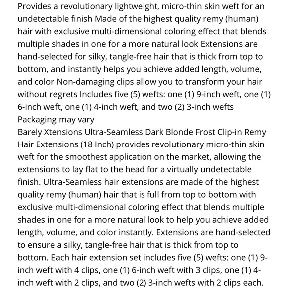 Seamless Clip-in Hair Extensions - Picture 2 of 3